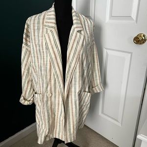 NWT Anthropologie Maeve Boyfriend Blazer SZ L